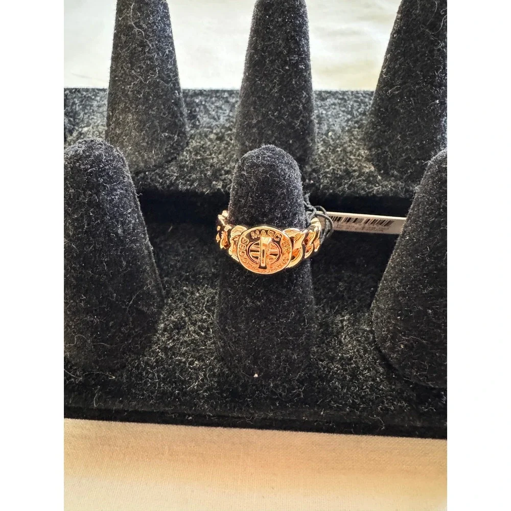 Marc by Marc Jacobs Statement 4 Ring Bundle Robot Zebra Logo Chain New With Tags